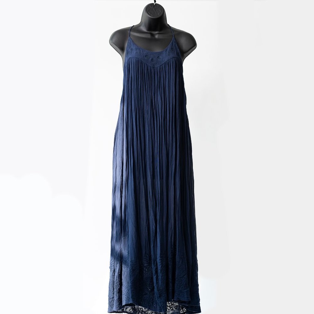 Free People | Navy Maxi Halter Dress